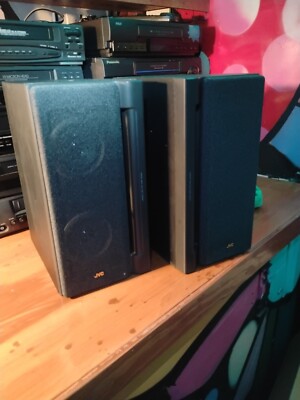 JVC Speakers SP-MX50BK Black Bookshelf Pair 50w Labyrinth Aero