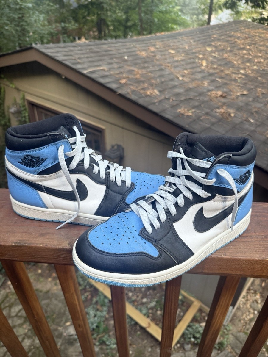 Air Jordan 1 Retro OG High UNC Toe Blue DZ5485-400 Men's Size 9.5