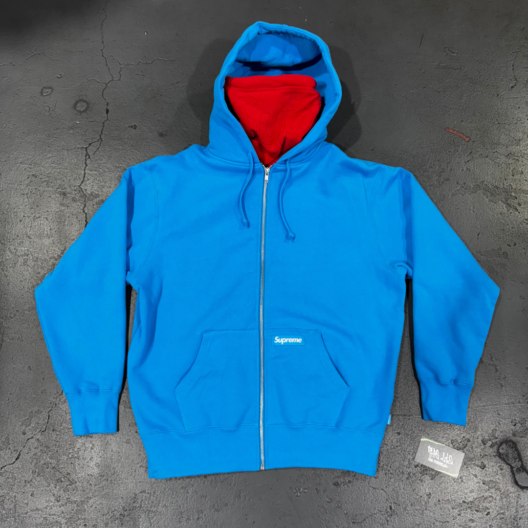Supreme Facemask Zip Up Hoodie (Royal Blue) | eBay