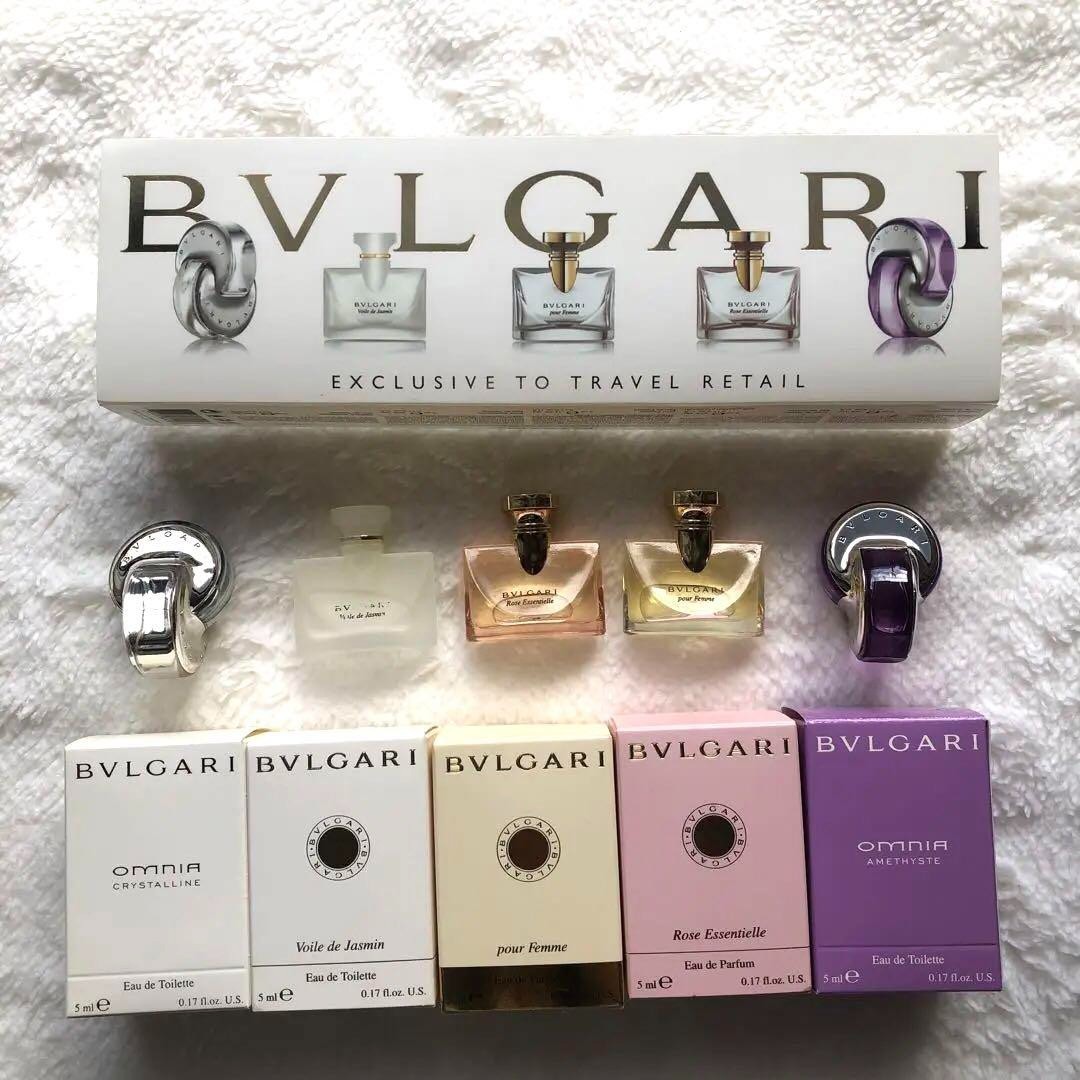 BVLGARI EXCLUSIVE TRAVEL COLLECTION Mini Perfume Set 5 x 5ml new