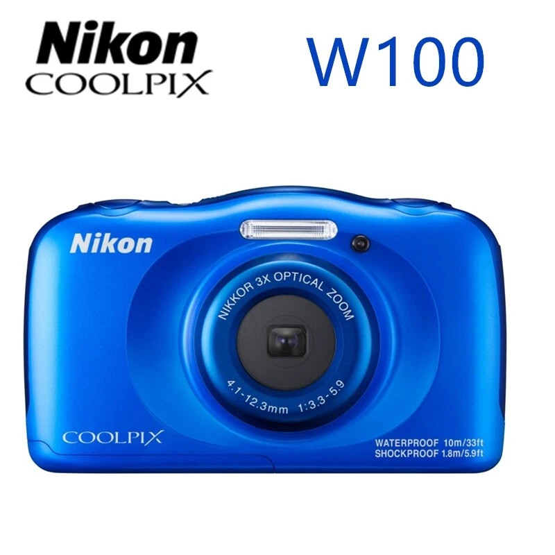 Nikon COOLPIX W100 13.2 MP Digital Camera 13x Zoom Waterproof Wi