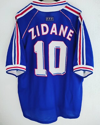 FRANCE 1998 WC Zidane 10 camiseta shirt trikot maillot maglia XL