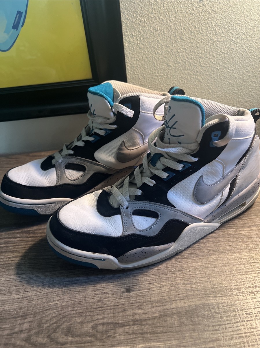 Nike Air Flight 2013 Mid White Black Grey Men's Size 10.5 579961