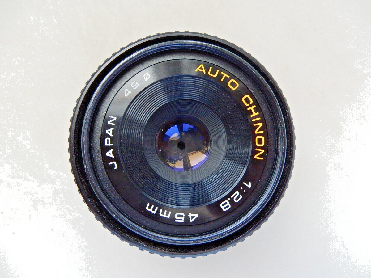 RARE! Auto Chinon 45mm f2.8 Pancake Lens Pentax K-Mount w/Caps
