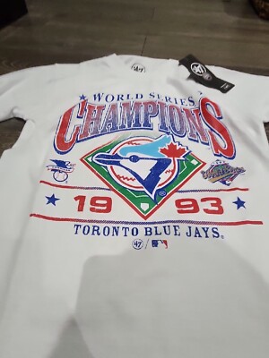 47 BRAND MLB Cooperstown Men's BLUE JAYS World Series 1993 White T