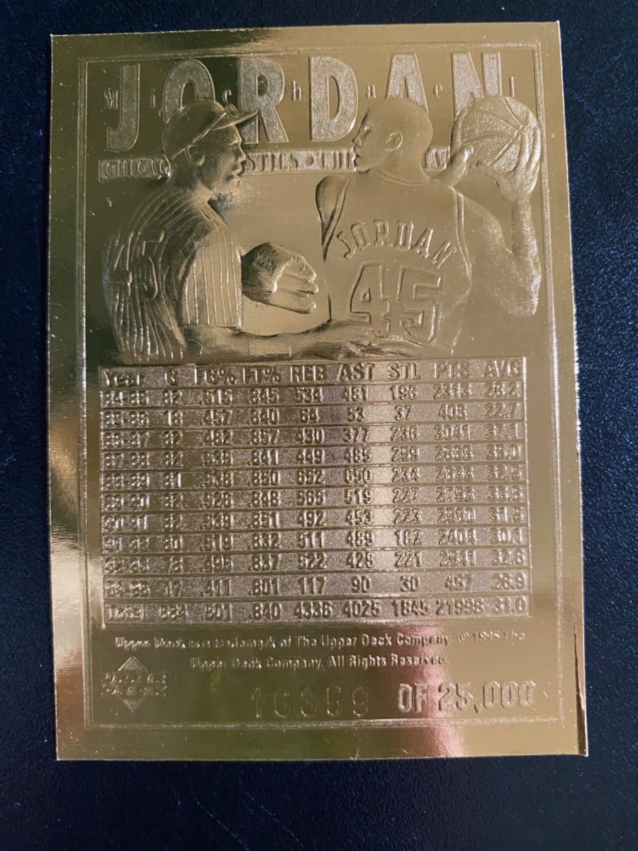 Michael Jordan 23kt gold card upper deck | eBay