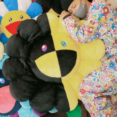 Takashi Murakami TM × HIKARU Collaboration Flower Cushion Pillow