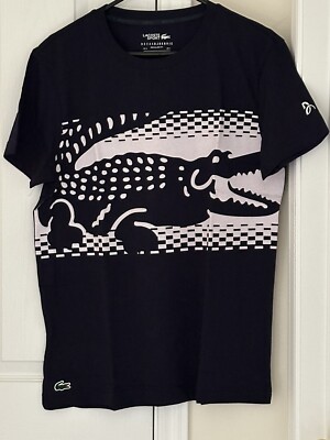 LACOSTE x NOVAK DJOKOVIC REGULAR FIT PERFORMANCE TENNIS Lg NAVY T