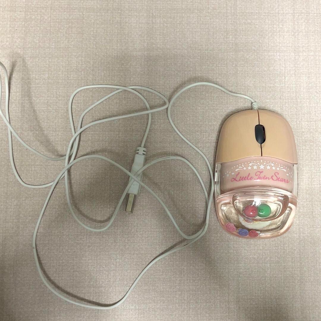 Very Rare ] Aqua Mini Optical Mouse Little Twin Stars Kiki Lala