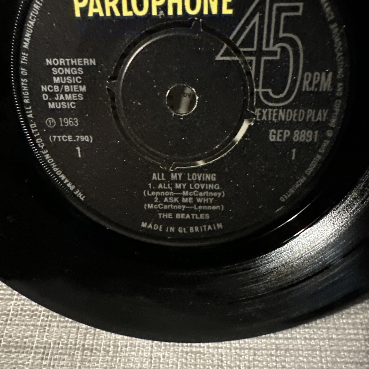 The Beatles All My Loving EP 7