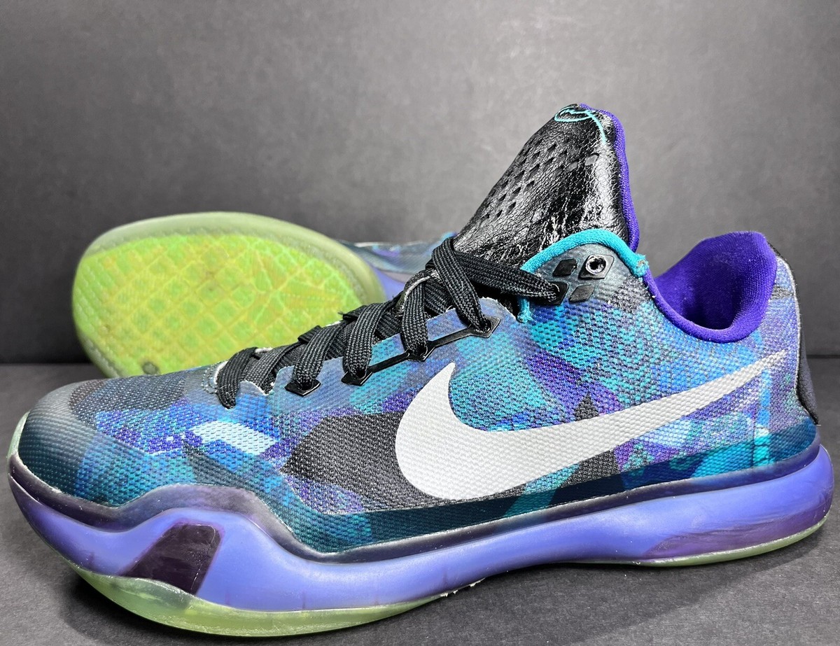 Nike Kobe Bryant X 10 Peach Jam Overcome Emerald Purple 705317-305