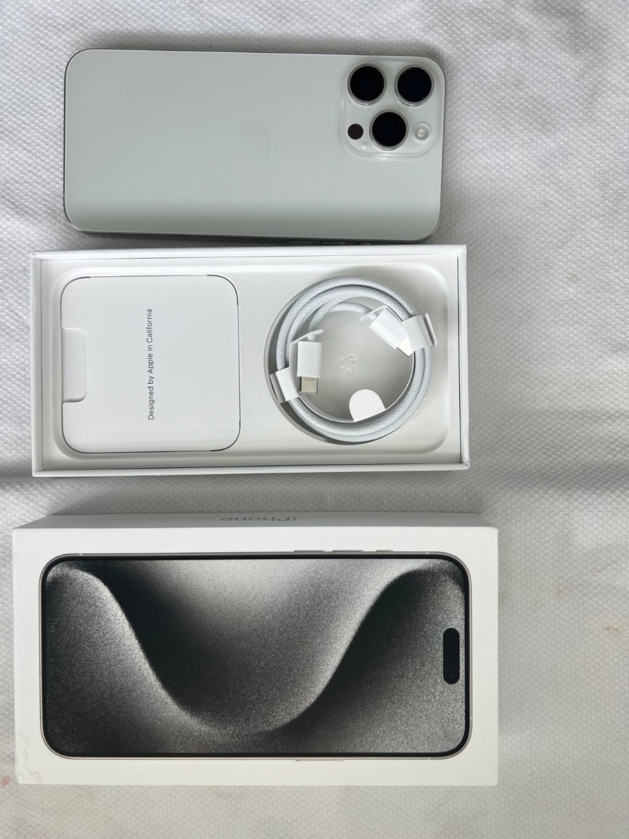 Apple iPhone 15 Pro Max - 512 GB - White Titanium (Unlocked) for