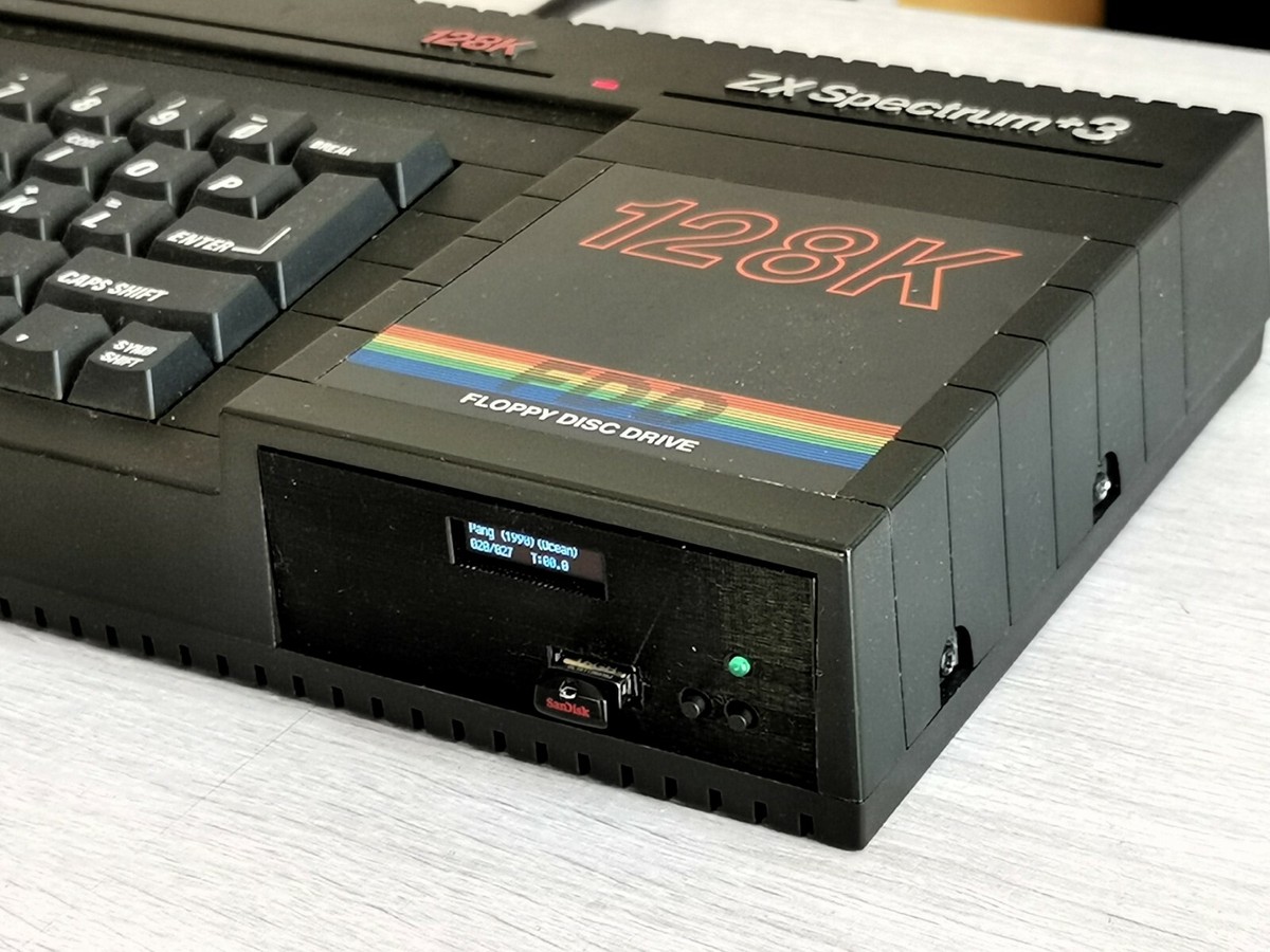 ZX SPECTRUM 128 +3 GOTEK - 3D PRINTED MOUNT - OLED DISPLAY - FLASH