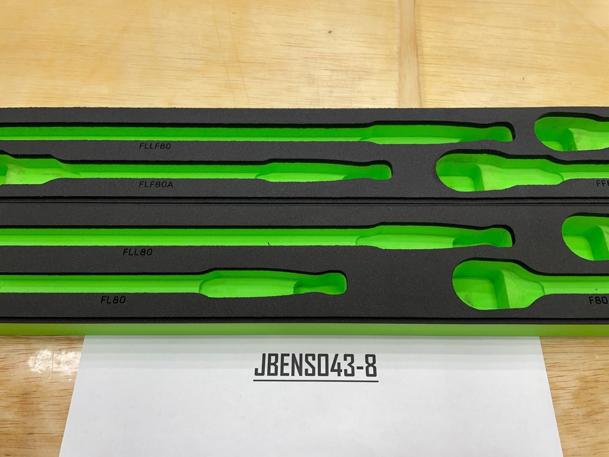 Snap-on Tools 2pc GREEN FOAM ORGANIZERS for 3/8