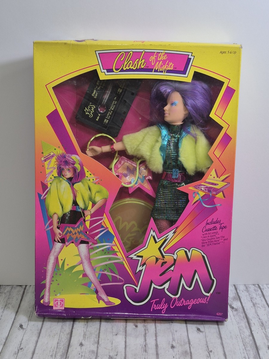 Vintage 1986 Clash of The Misfits Jem Hologram Doll Hasbro 80s for