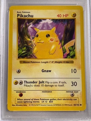 1999 POKEMON PIKACHU RED CHEEKS #58 SHADOWLESS PSA 7 NM. | eBay