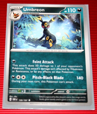 Umbreon HP110 2023 Collectible Pokemon Card No. 130/197 | eBay