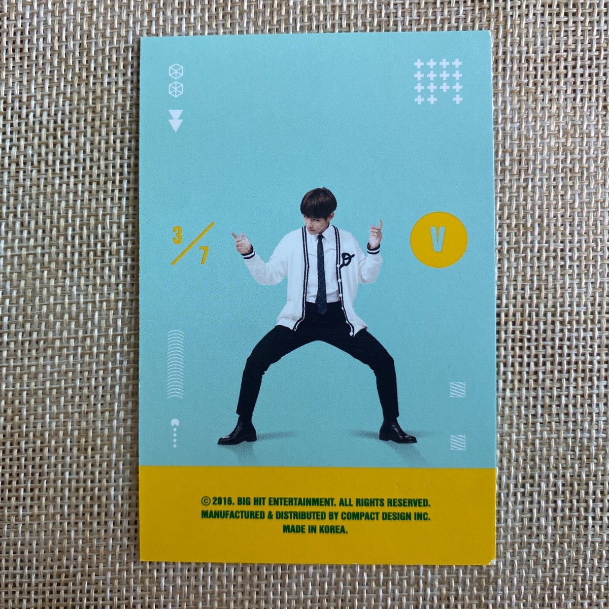 BTS V 3/7 [ 3rd Muster ARMY.ZIP ] Official Player Card Photocard