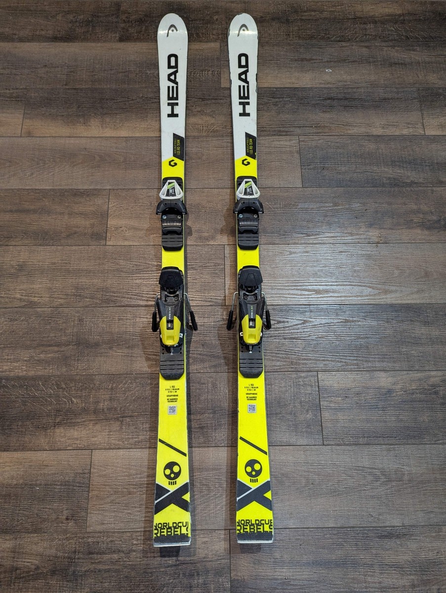 Head I.GS RD Team World Cup Rebels skis, 152cm, with Head Evo AC 9
