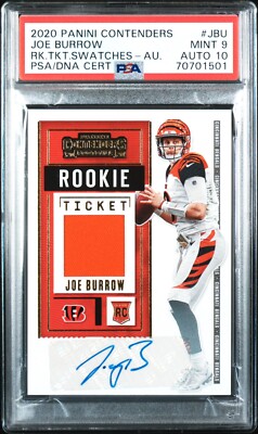 Joe Burrow - 2020 Panini Contenders Rookie Ticket Swatches Auto