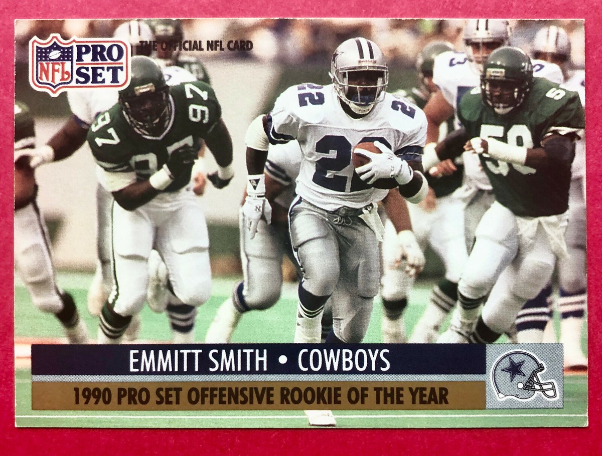 1991 Pro Set Emmitt Smith 'Rookie of the Year' #1 Football Card