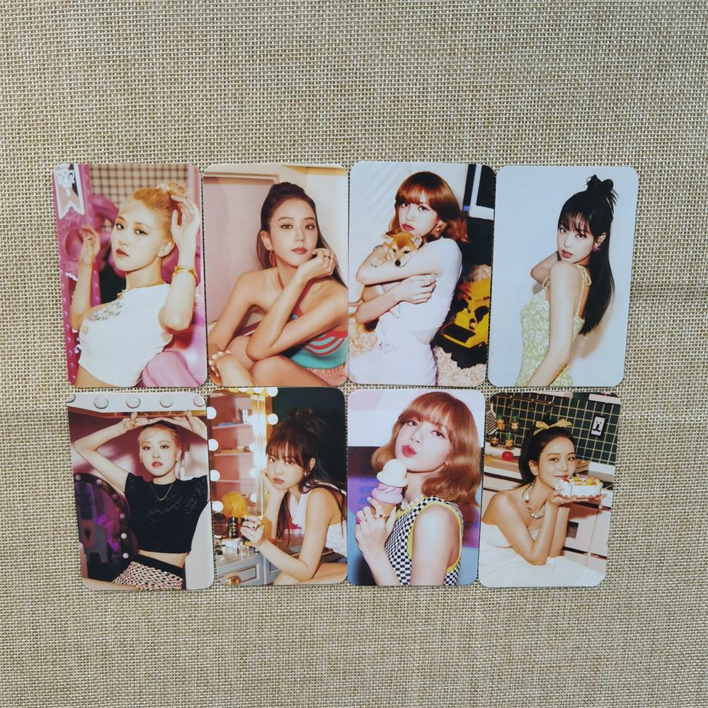 Kpop BP Bpink 2021 Summer Diary Paper Photo Card Self Made Rose