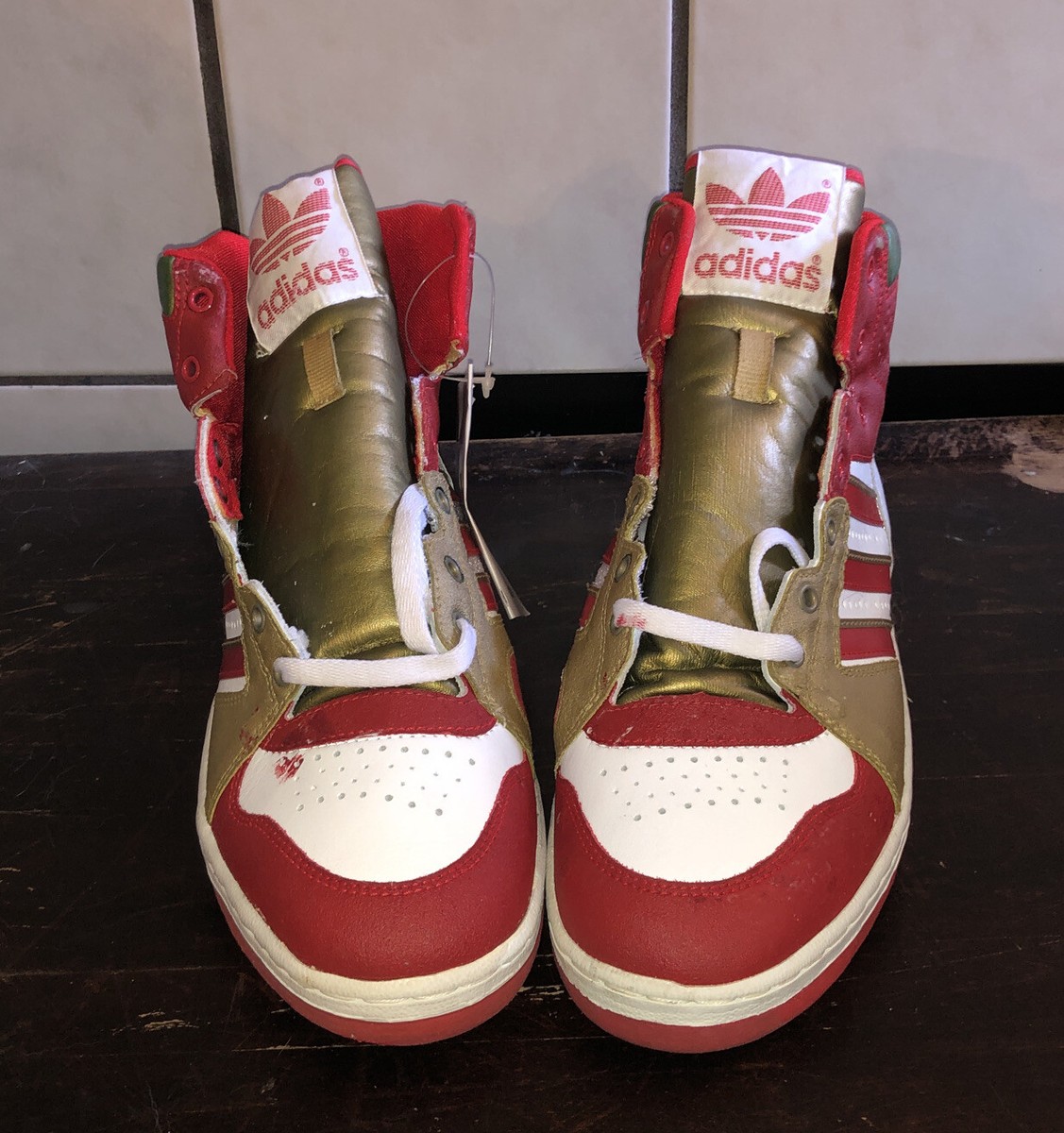 Vintage 1987 Adidas Originals Instinct High Top Sneakers Men US