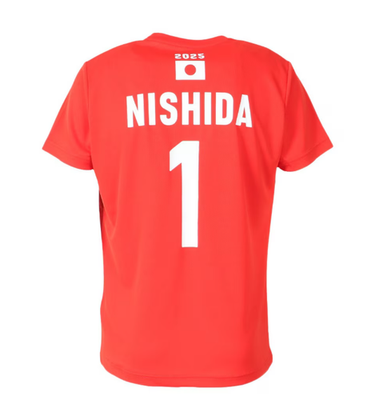 ASICS Official YUJI Nishida Japan Volleyball Fan Shirt 2025 Tee T