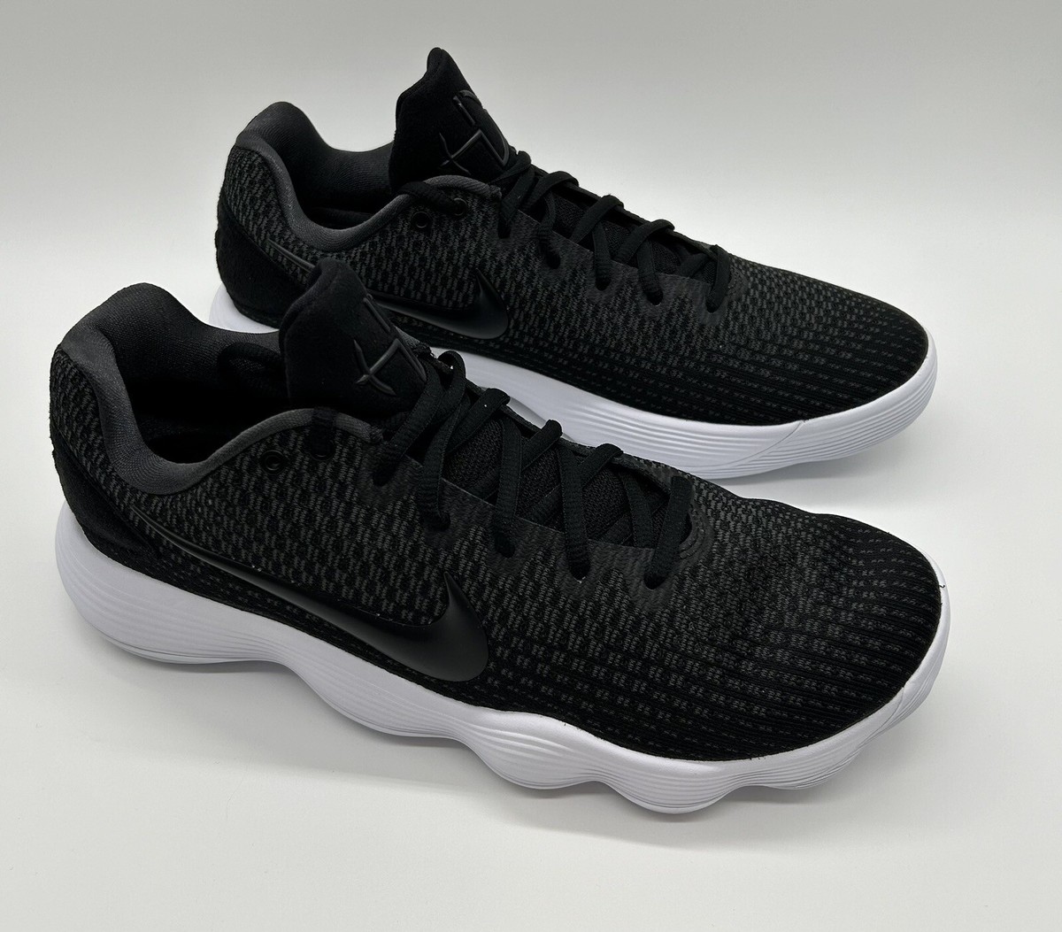 Nike Hyperdunk 2017 Men's 12 Low Basketball Shoes Black Silver