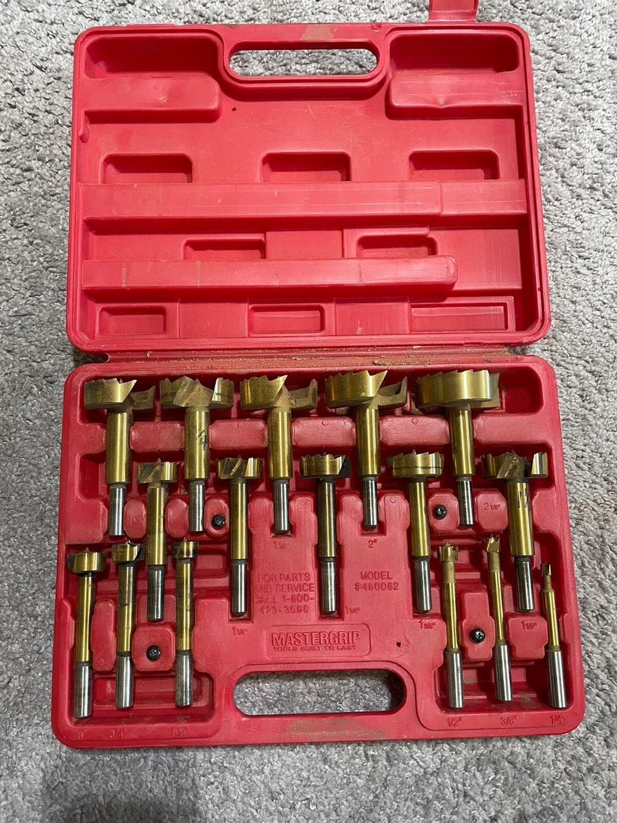 Mastergrip 16 Pc. Forstner Drill Bit Set and Case 480082 for sale