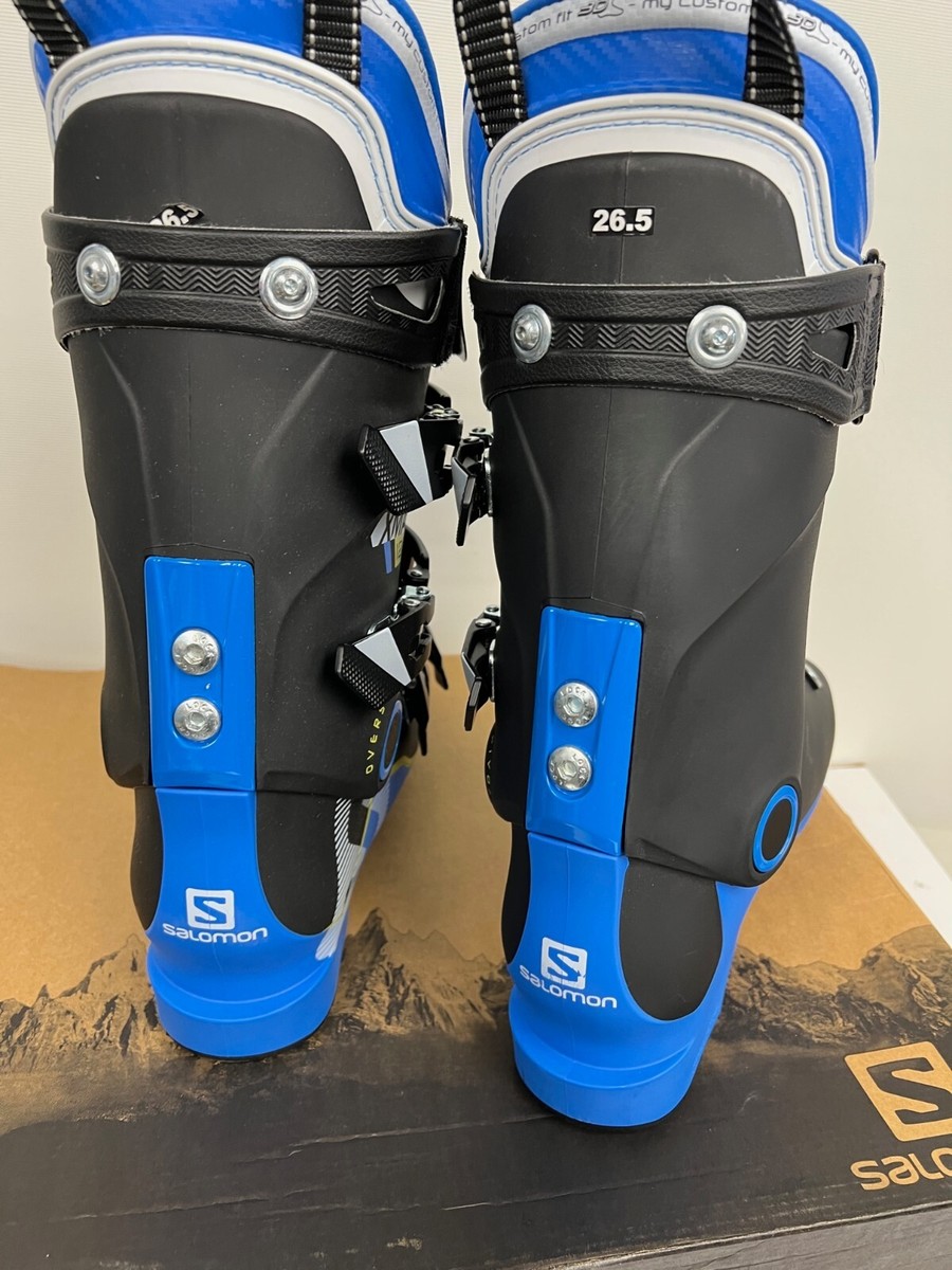 $725 Salomon X Max 120 Race Ski Boots NIB Mens 26/26.5 Blue Black