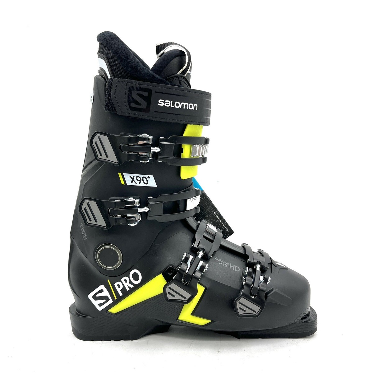 Salomon S Pro X90 Black Yellow Downhill Ski Boots Men's Size 26