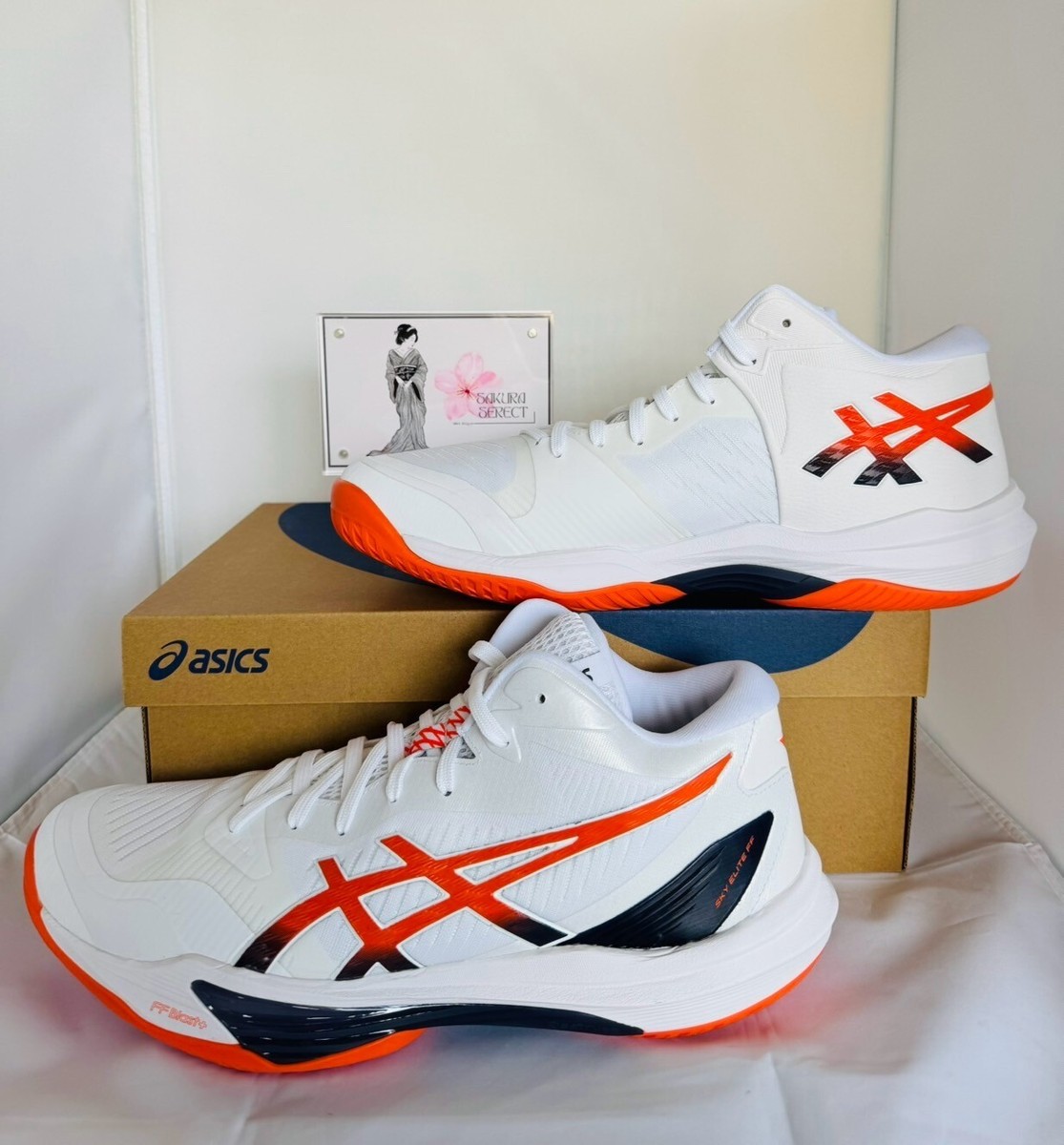 ASICS Volleyball Shoes SKY ELITE FF MT 3 1051A081.103 White / Nova