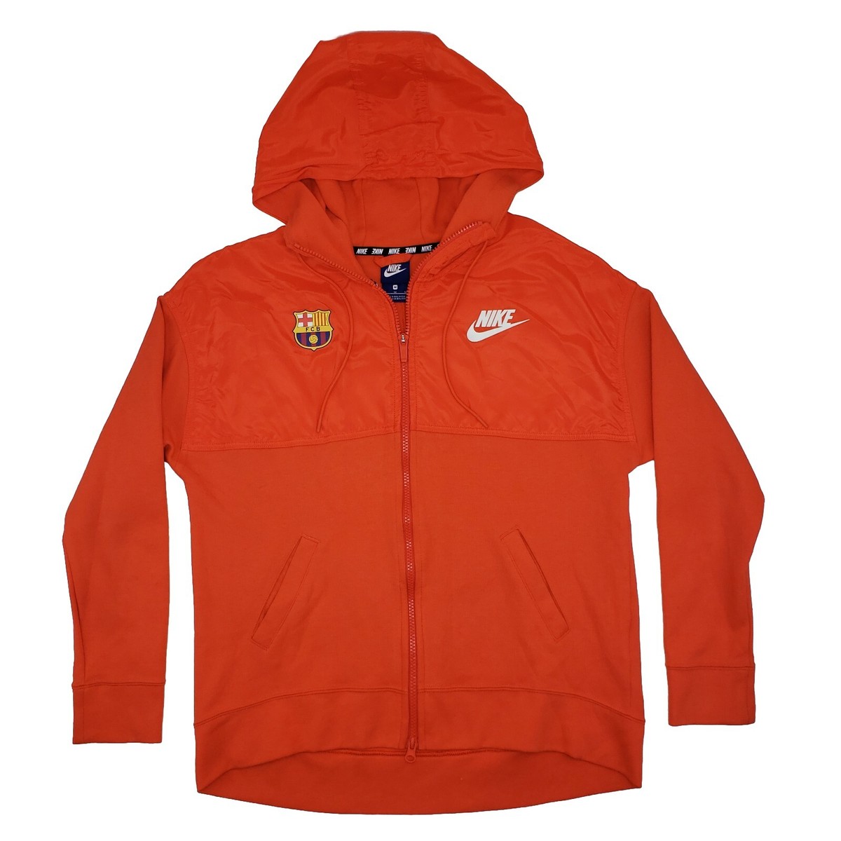 2017-2018 Nike FC Barcelona Full Zip Hoodie Soccer Football Womens