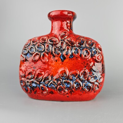 Vintage West German Fat Lava vase by Dumler & Breiden. Number 612
