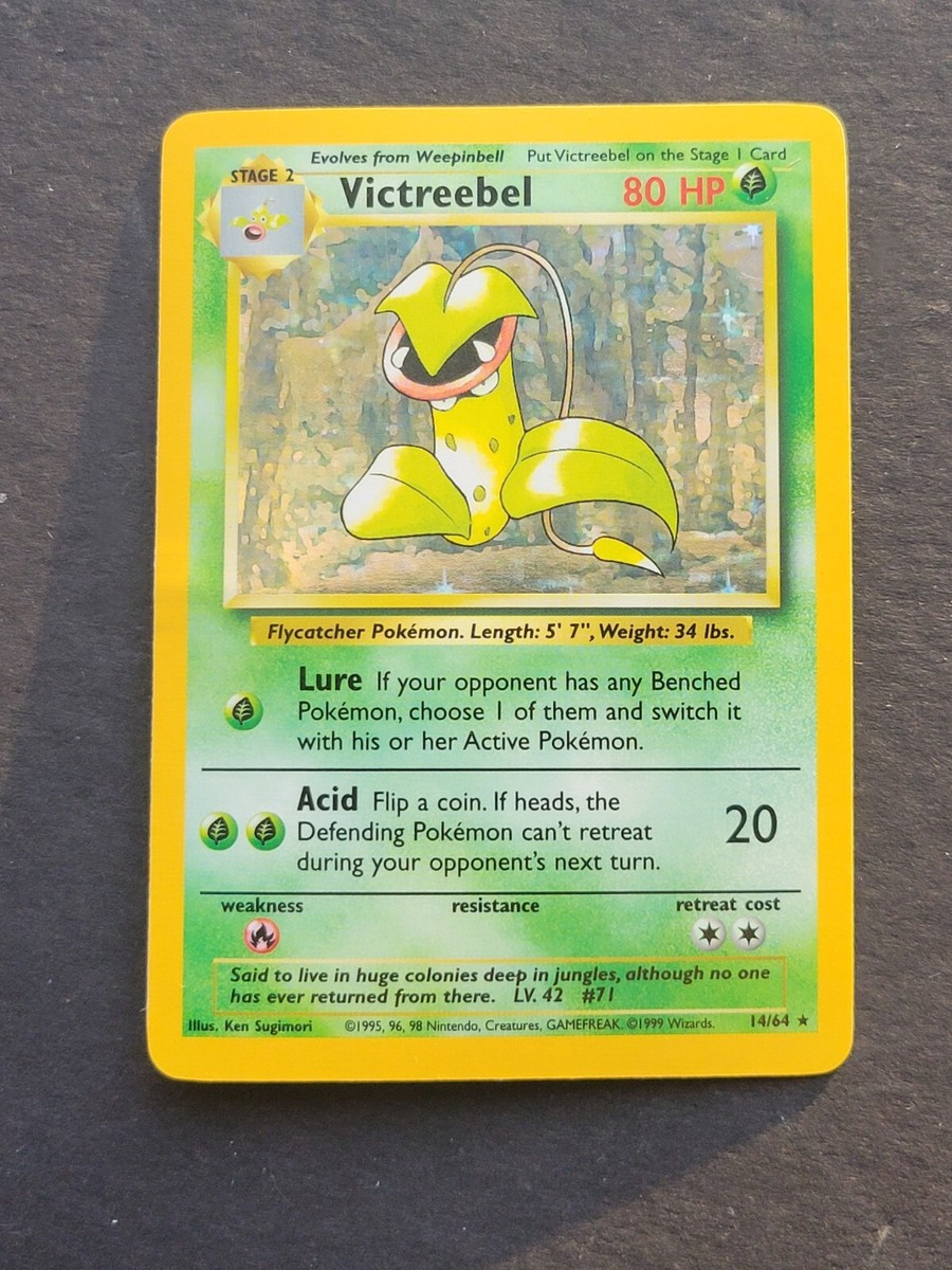 Pokemon VICTREEBEL 14/64 - ERROR NO SYMBOL JUNGLE SET HOLO - EX | eBay