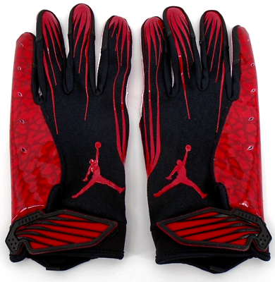 Nike Jordan Fly Lock Football Gloves Men's Medium Black/Varsity