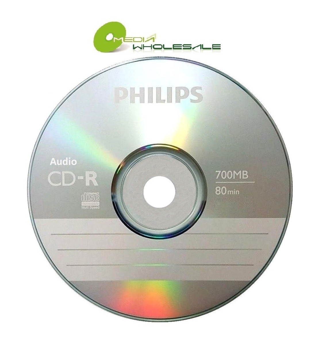10 PHILIPS Digital Music CD-R 40X Branded Logo 700MB Audio Disc