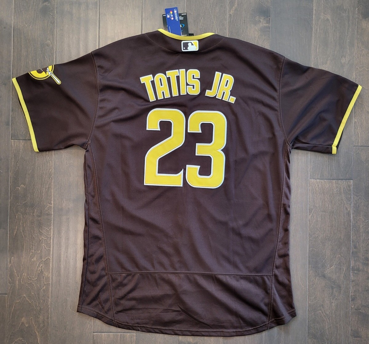 San Diego Padres #23 Fernando Tatis Jr. Brown Stitched Flex Base