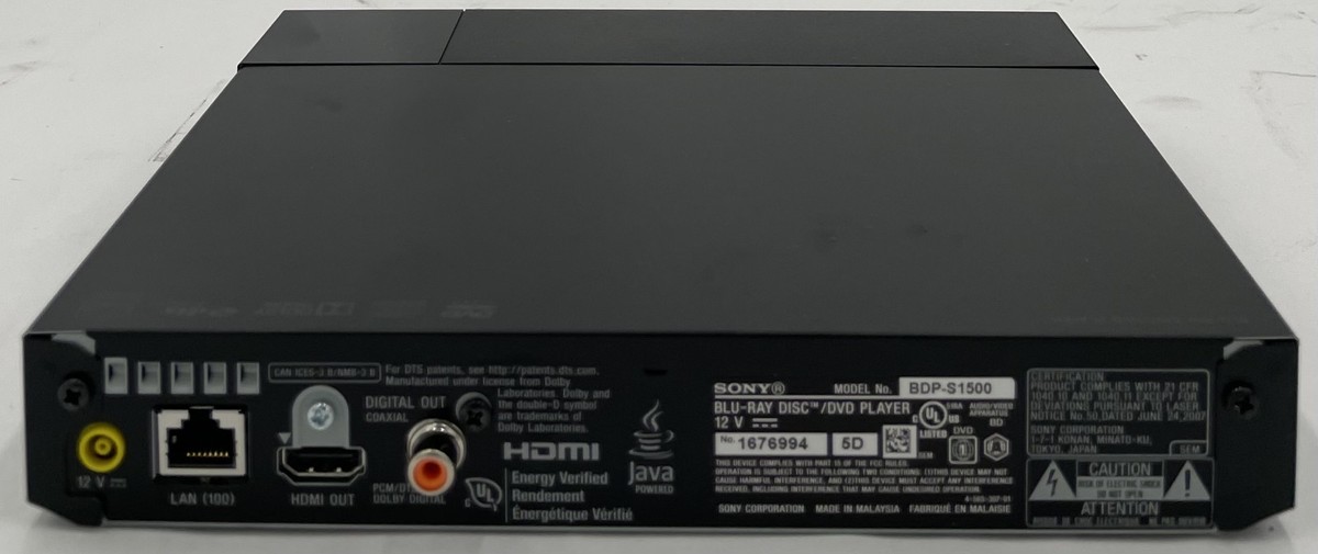 Sony BDP-S1500 Blu-Ray/ DVD Player | eBay
