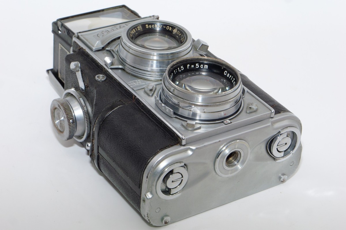 Zeiss Ikon Contaflex TLR vintage 35mm camera. Zeiss Sonnar 5cm f1