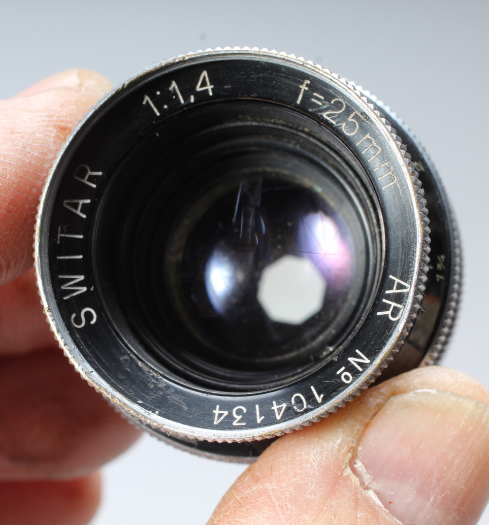 25MM F/1.4 KERN-PAILLARD SWITAR AR STANDARD C MOUNT W CASE READ