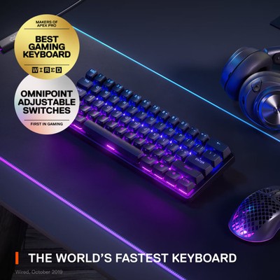 SteelSeries - Apex Pro Mini 60% V2 Wireless Mechanical OmniPoint