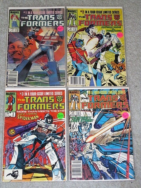 TRANSFORMERS COMICS #1-4 FOUR ISSUE LIMITED SERIES MARVEL COMICS
