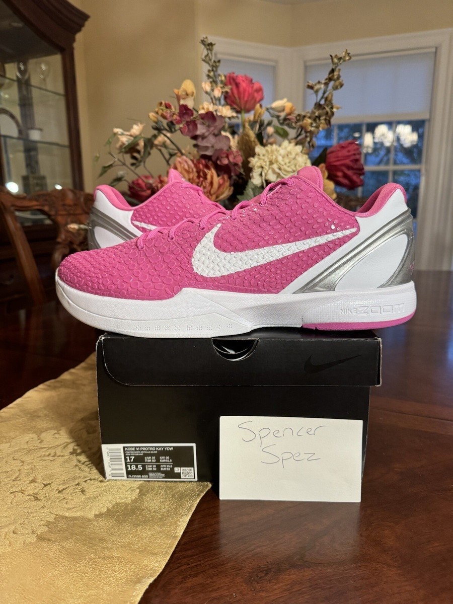 Size 17- Nike Zoom Kobe 6 Protro Think Pink KAY YOW DS Brand New