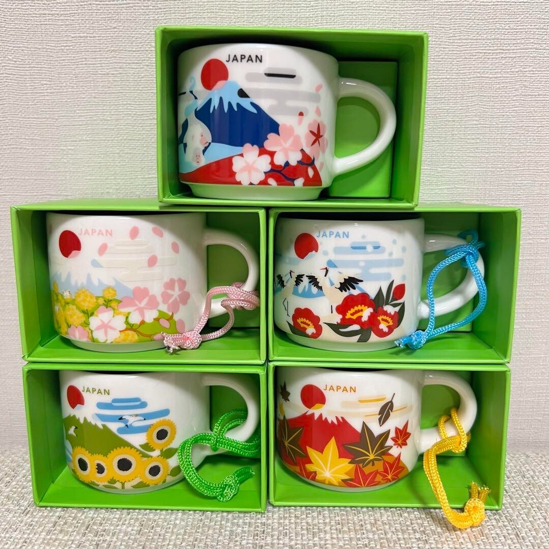 You Are Here Collection Japan set of 5 Starbucks mini Mug Cup 2oz