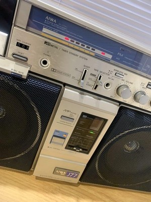 AIWA CS-J77MKII Stereo Radio Cassette Recorder Powers OK No Sound