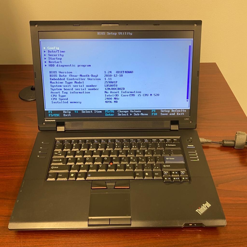 Lenovo ThinkPad L512 Intel Core i5-M520 2400 MHz 4GB RAM & IBM