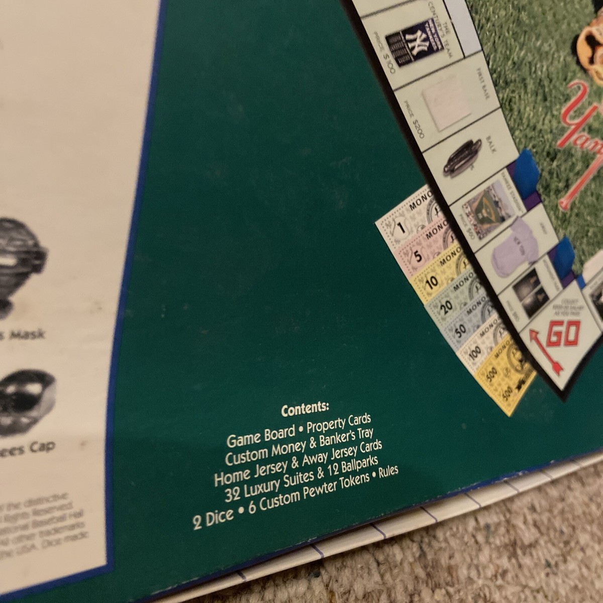 Vintage 2001 New York YANKEES Collector's Edition Monopoly Board