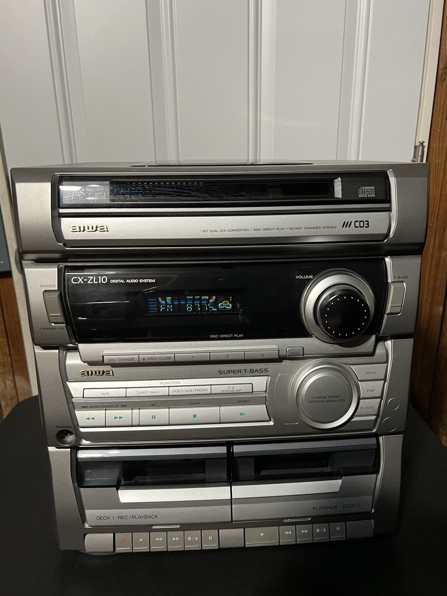 Vintage 1999 Aiwa CX-ZL10 Audio System CD3 Radio System Only
